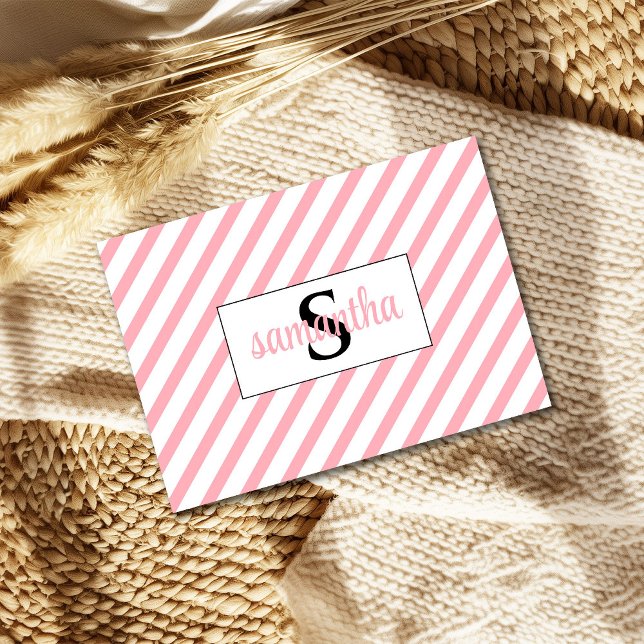 Initial Monogram Name Nursery Print Letterpress Thank You Card (Creator Uploaded)