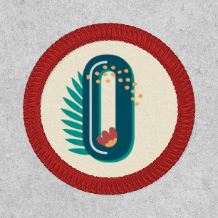 Initial Monogram O Alphabet Letter Modern Patch