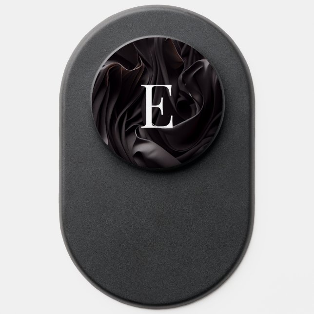 Initial Monogram on Black PopSocket (Popsocket)