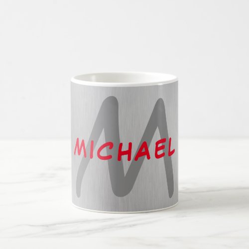 Initial monogram professional plain add your name coffee mug