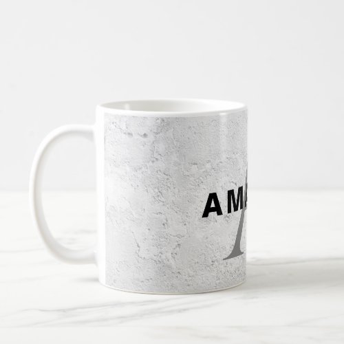 Initial monogram professional plain add your name coffee mug