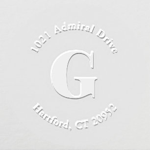 Initial Monogram Return Address Embosser