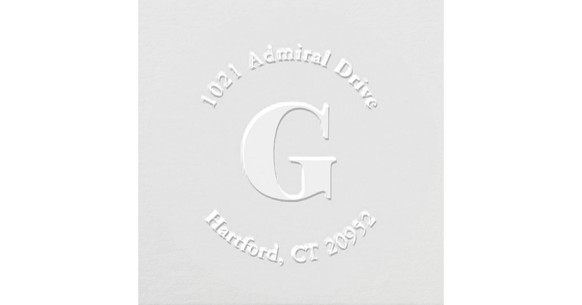 Initial Monogram Return Address Embosser