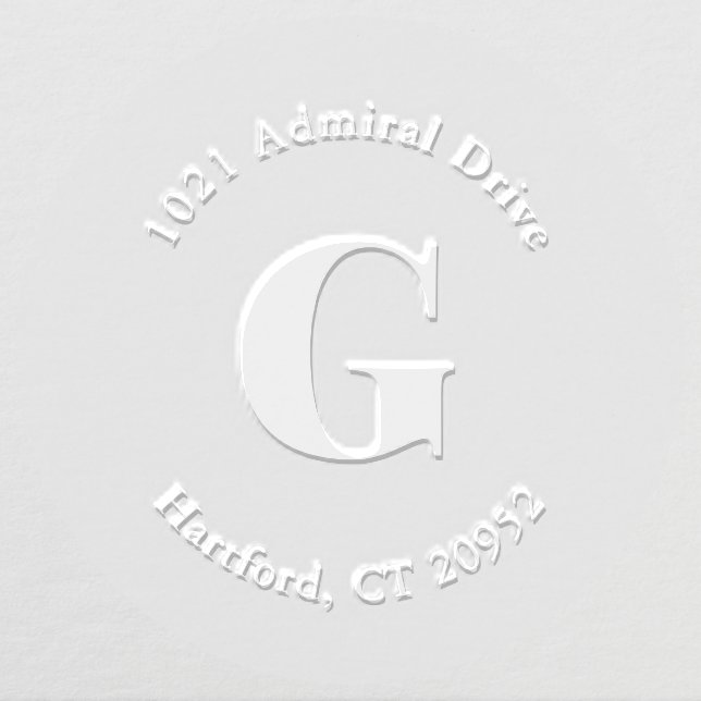 Initial Monogram Return Address Embosser (Design)