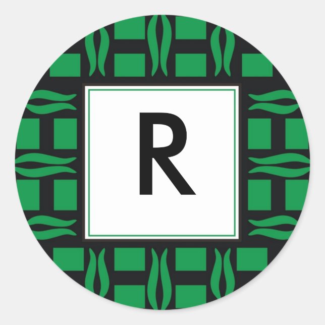 Initial Monogram Stickers (Front)