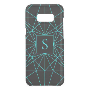Initial Monogram   Turquoise Geometric Design Uncommon Samsung Galaxy S8+ Case