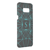 Initial Monogram | Turquoise Geometric Design Uncommon Samsung Galaxy Case (Back/Right)
