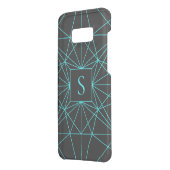 Initial Monogram | Turquoise Geometric Design Uncommon Samsung Galaxy Case (Back/Left)