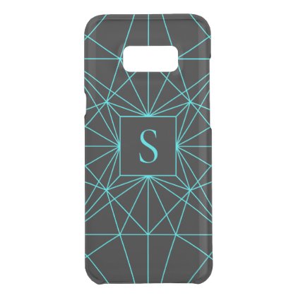 Initial Monogram | Turquoise Geometric Design Uncommon Samsung Galaxy S8+ Case