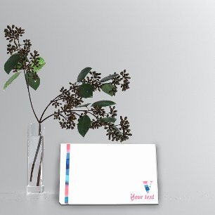 Initial monogram V coral blue gradient Notes