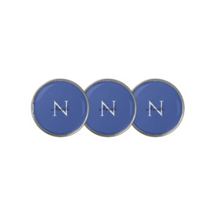 Initial Monogrammed Handwritten Own Name Blue Golf Ball Marker