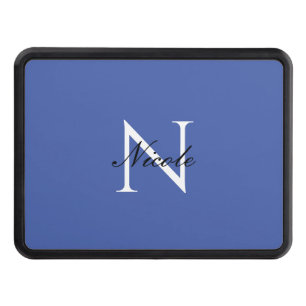 Initial Monogrammed Handwritten Own Name Blue Hitch Cover