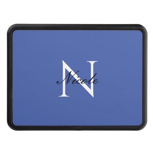 Initial Monogrammed Handwritten Own Name Blue Hitch Cover