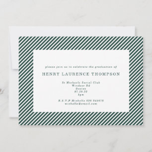Initial multi photo graduate invitation green