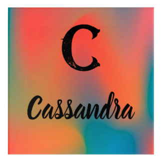 Initial & Name Acrylic Print