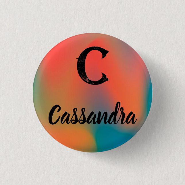 Initial & Name Button (Front)