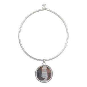 Initial Name Couples Anniversary Gift Logo Bangle Bracelet