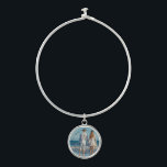 Initial Name Couples Anniversary Gift Logo Bangle Bracelet<br><div class="desc">Designed by Dream Big Digital</div>