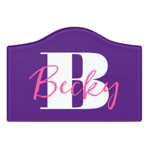 Initial + Name Personalized - Easy to Customize - Door Sign