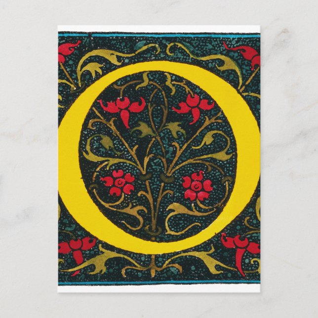 INITIAL O, 1520. POSTCARD (Front)