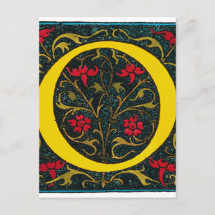 INITIAL O, 1520. POSTCARD