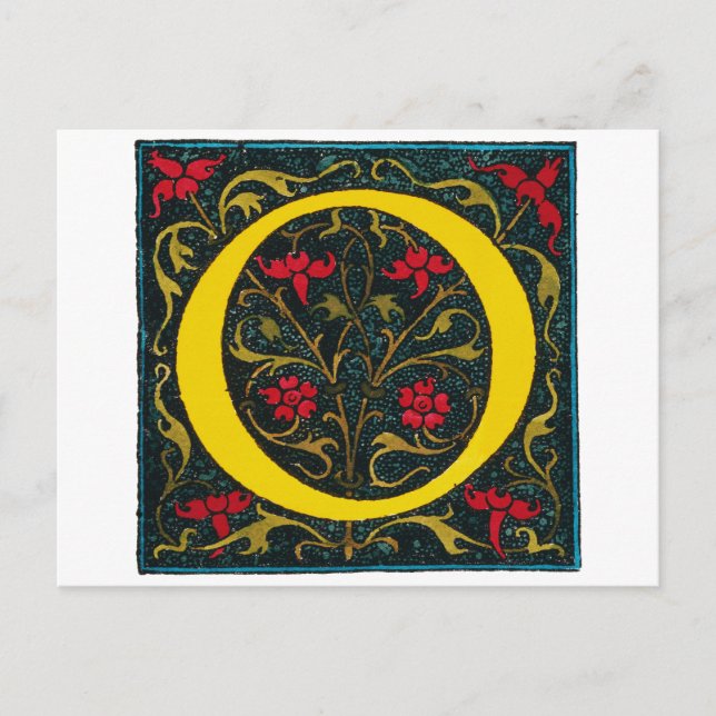 INITIAL O, 1520. POSTCARD (Front)