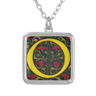 INITIAL O, 1520. SILVER PLATED NECKLACE
