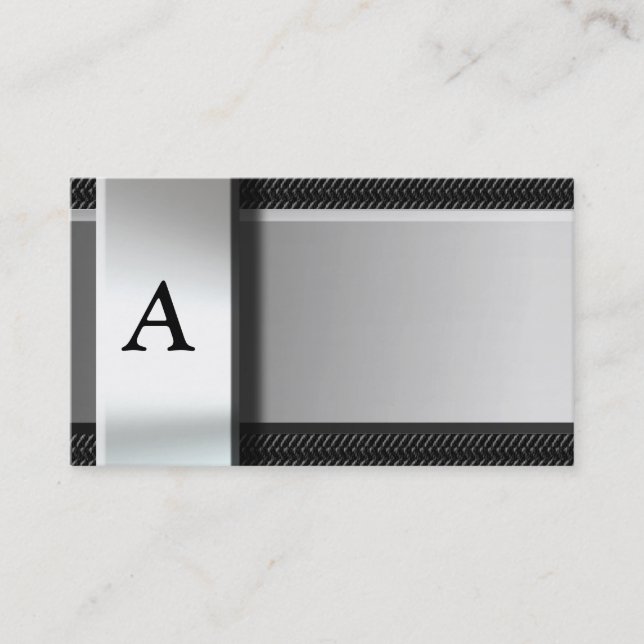 Initial On Metal Carbon Fiber Business Cards (Front)