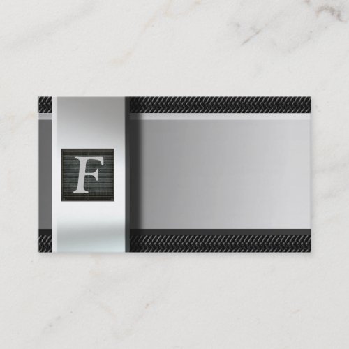 Initial On Metal Carbon Fiber Business Cards
