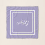 Initial or name chiffon scarf<br><div class="desc">Add your initial or name to this lavender chiffon scarf. The background color can be changed. Available in different sizes.</div>