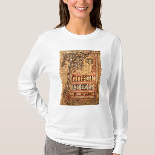 Initial page from the Lichfield Gospels, c.720 T-Shirt (Front)