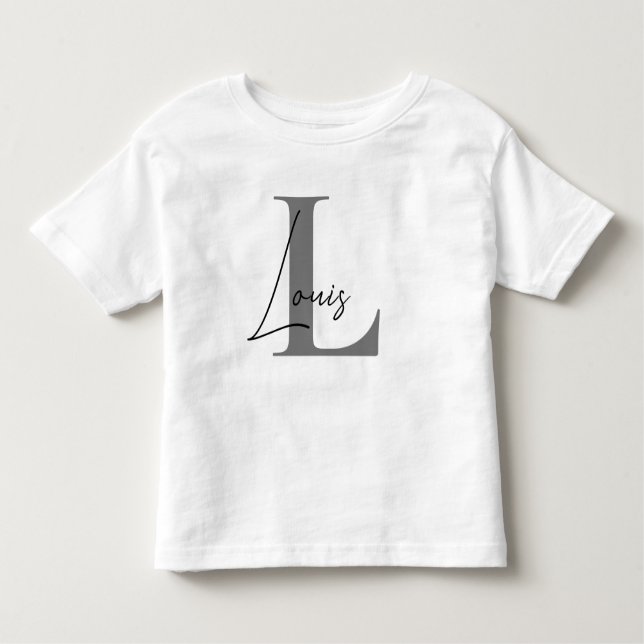INITIAL personalised tshirt-bodysuit name  Toddler T-shirt (Front)