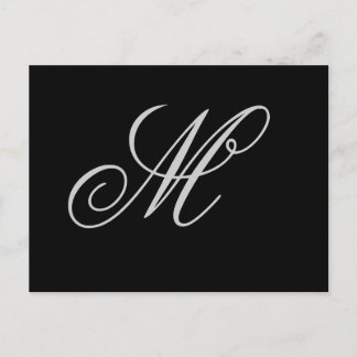 Initial personalized custom postcard