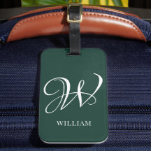 Initial Personalized Elegant Emerald Monogram