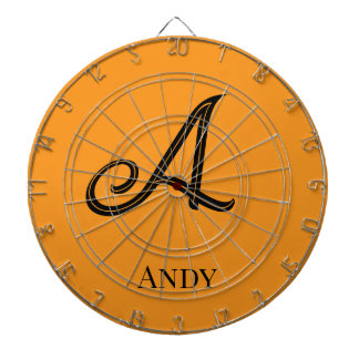 Initial Personalized Elegant Monogram Dart Board