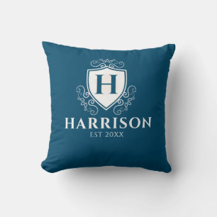 Initial Personalized Soft Rustic Monogram Throw Pillow