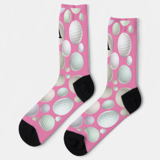 Initial Pink Golf Socks