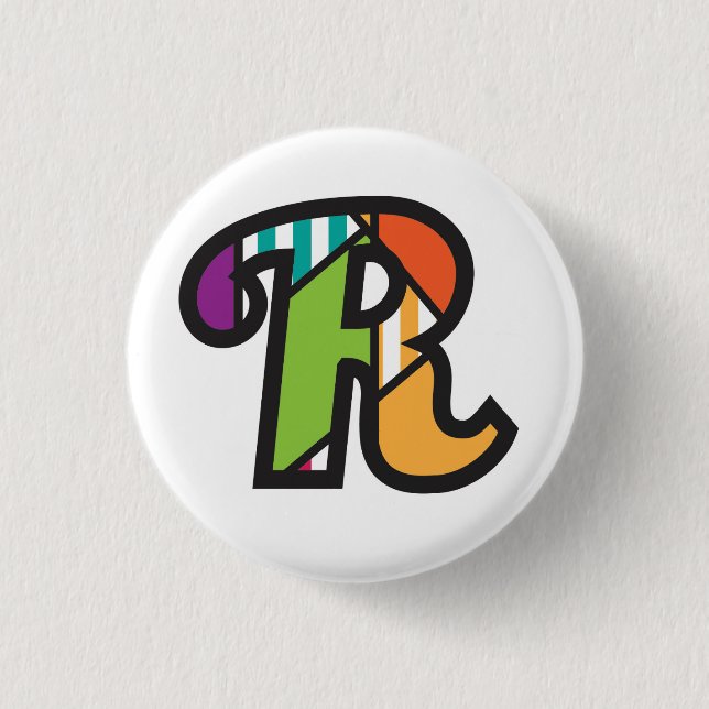 Initial plate R (to letter R) of jrf.a Button (Front)