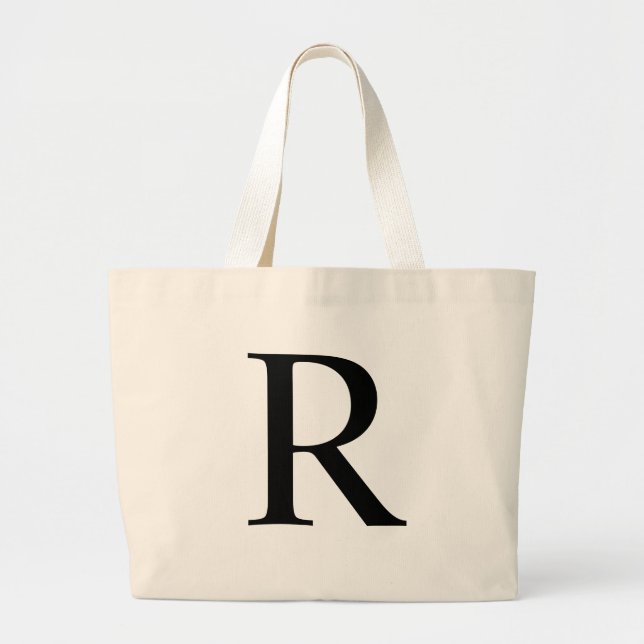 Initial R Jumbo Tote Bag (Front)
