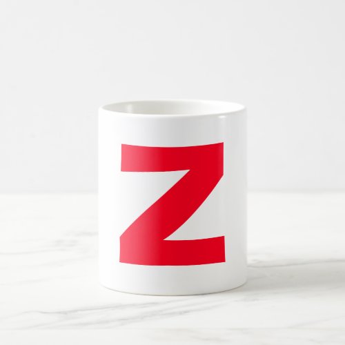 Initial Red Monogrammed Handwritten Own Name Coffee Mug