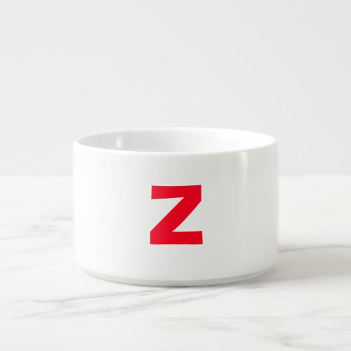 Initial Red Monogrammed Huge Letter Own Name Bowl