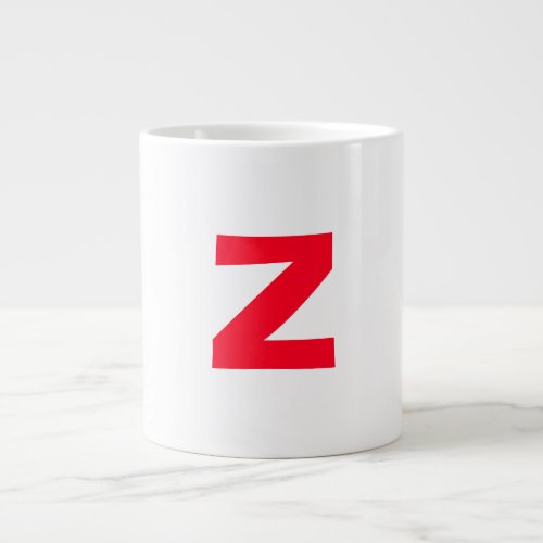 Initial Red Monogrammed Huge Letter Own Name Giant Coffee Mug