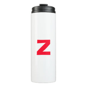 Initial Red Monogrammed Huge Letter Own Name Thermal Tumbler