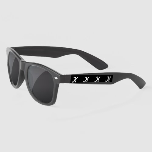 Initial Sunglasses Black  White