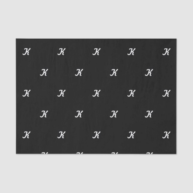 Initial Tissue Paper (Black & White) (Front)