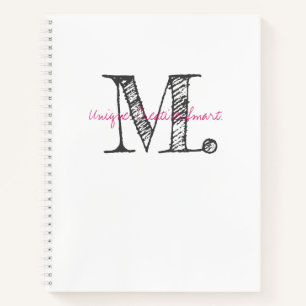 INITIAL Unique Creative Affirmation Words Real Notebook