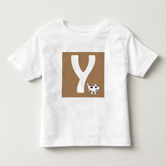 Initial w/ dog under training funny toddler t-shirt (Front)