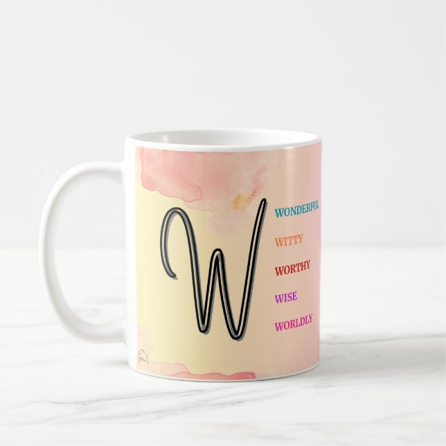 Initial "W" Mug (11oz) (Left)