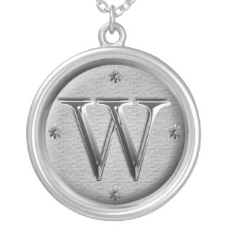 initial W necklace