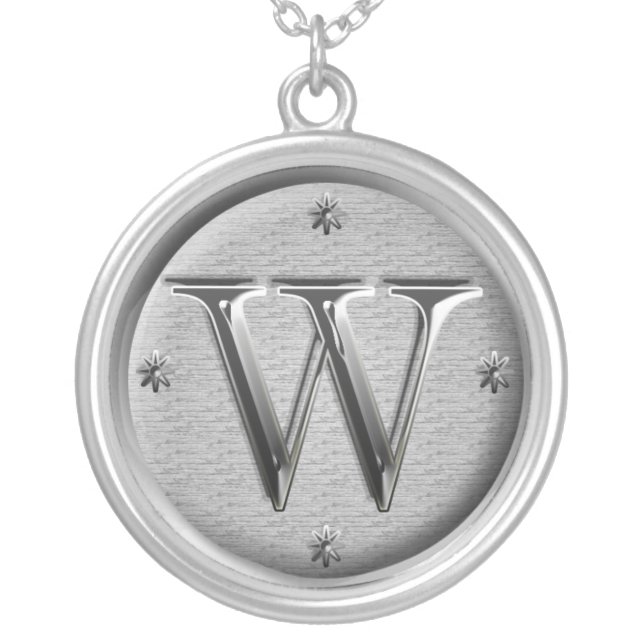 initial W necklace (Front)